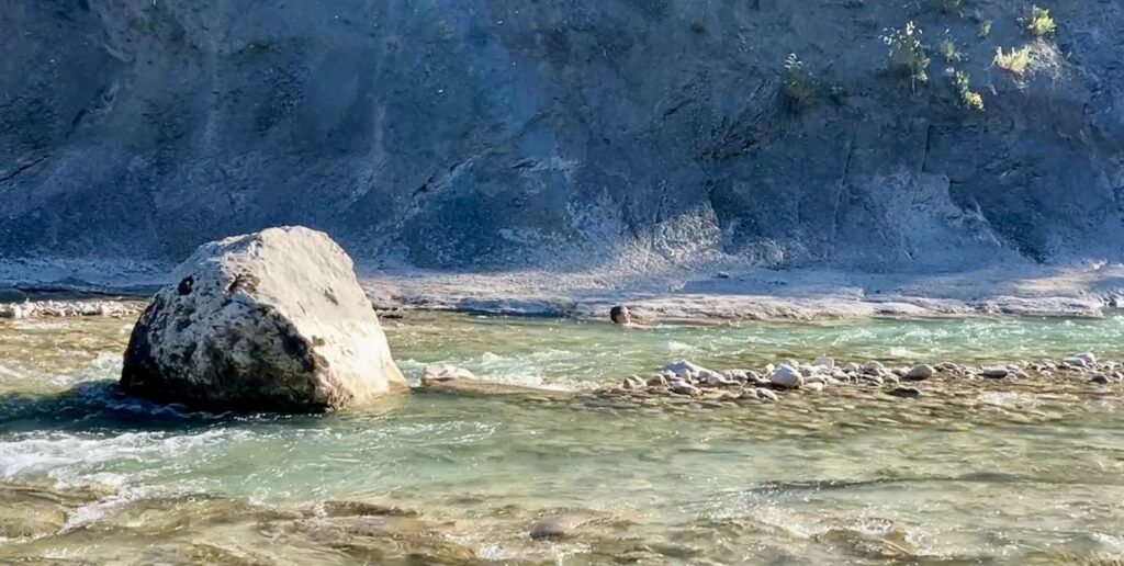 Swim in the river Drome near Die.